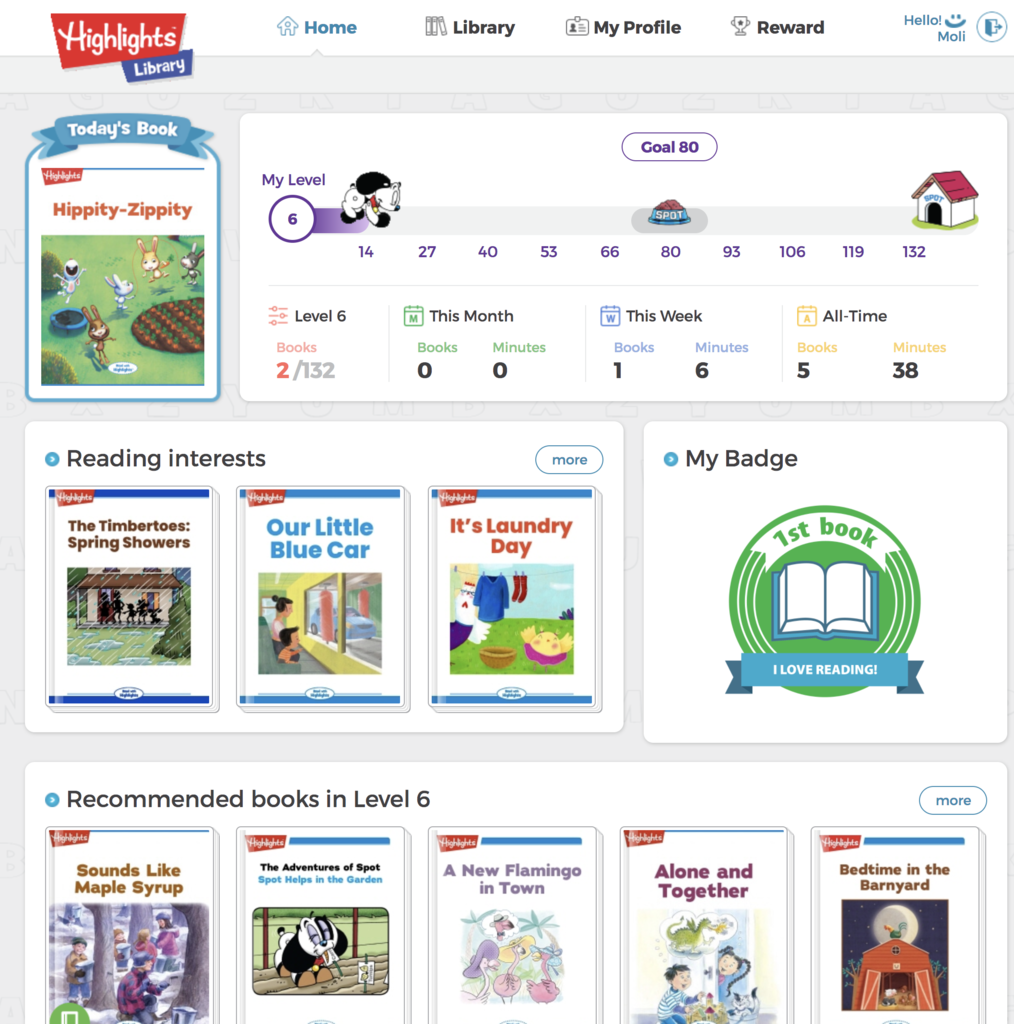 敦煌書局美國 Highlights Library 雲學院：英語閱讀計劃學生證 6Month License (01010630)